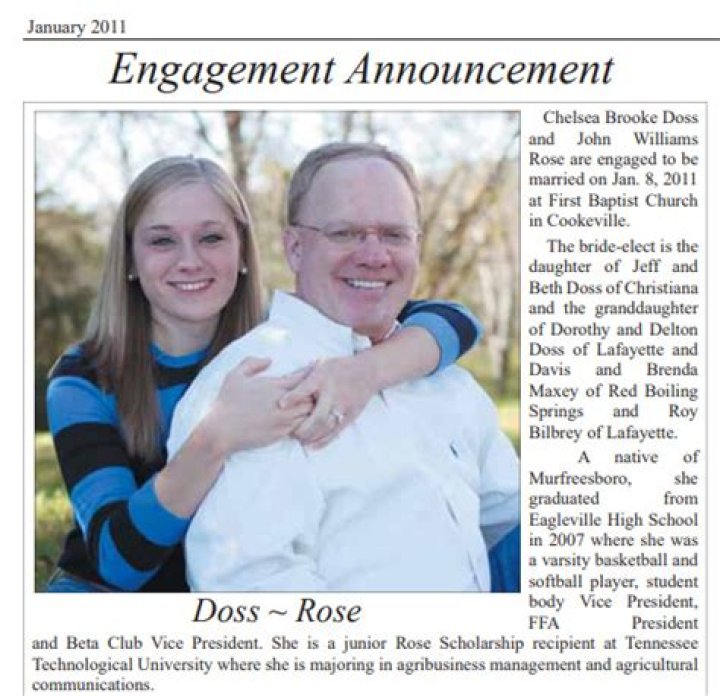 5 Facts To Know About Senator John Rose Wife Chelsea Doss Rose