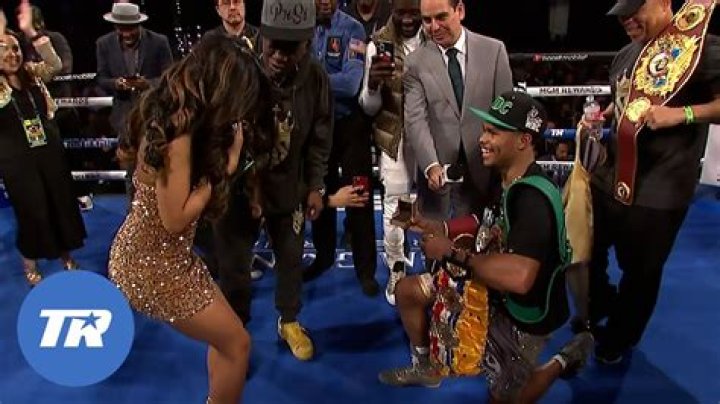 
Boxer Shakur Stevenson Proposes Baby Mama The Rap Game Young Lyric After Defeating Oscar Valdez 