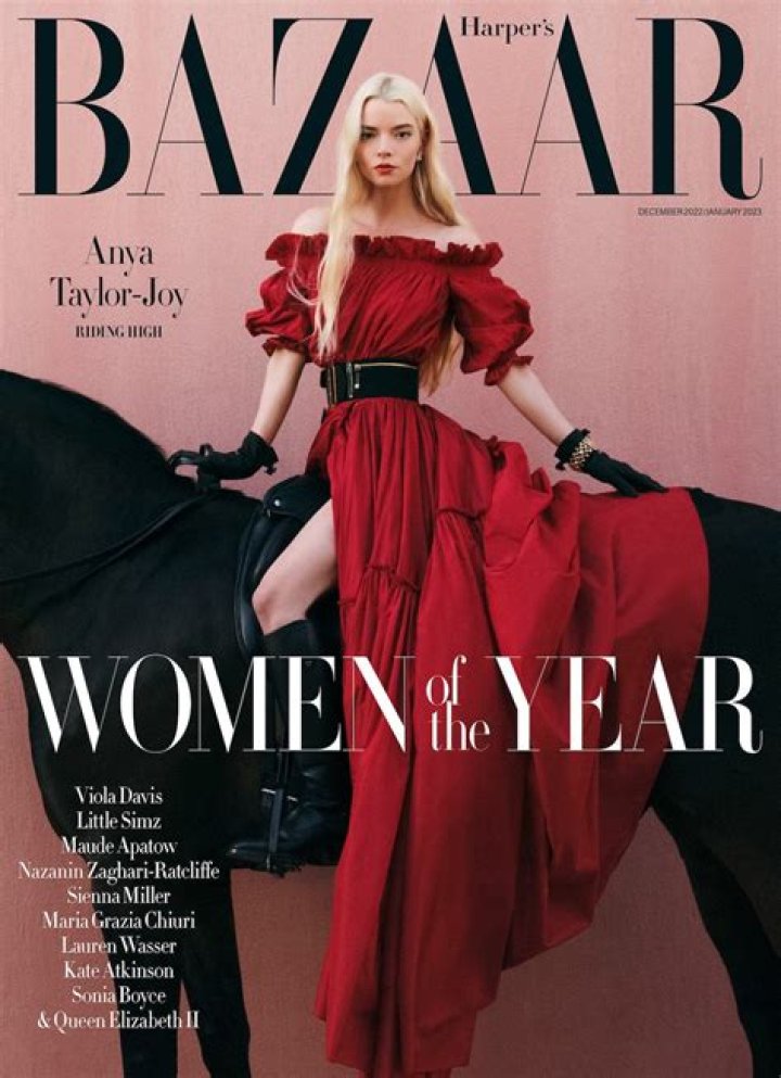 Christina Aguilera on the cover of Harper’s Bazaar in a plunging neckline