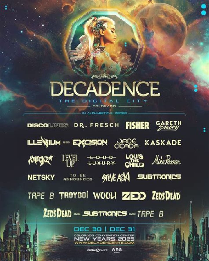 Decadence NYE Colorado Begins To Reveal Lineup