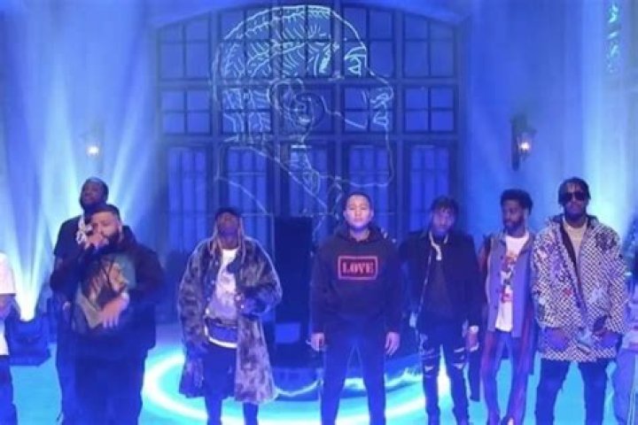 DJ Khaled Performs Alongside Crew Of The Biggest Names In Hip-Hop And R & B On SNL