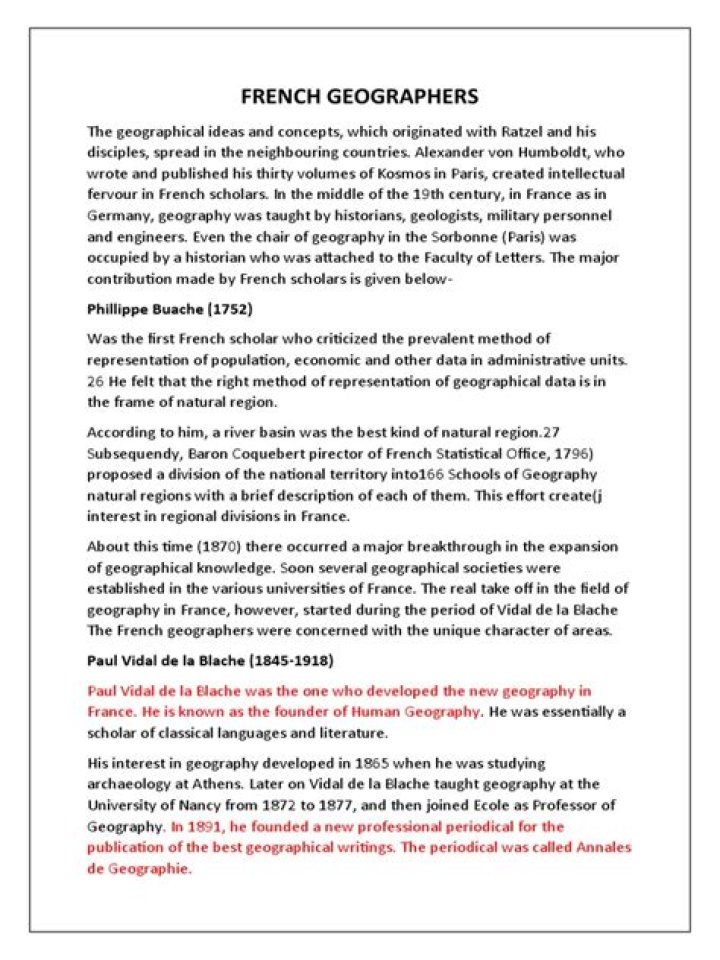 Famous French Geographers