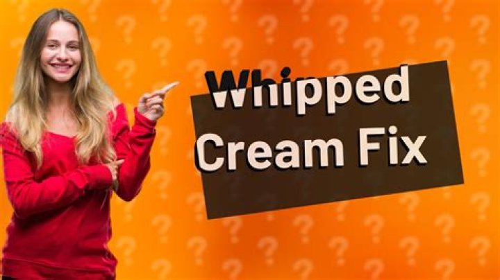 How do you fix runny whipped cream