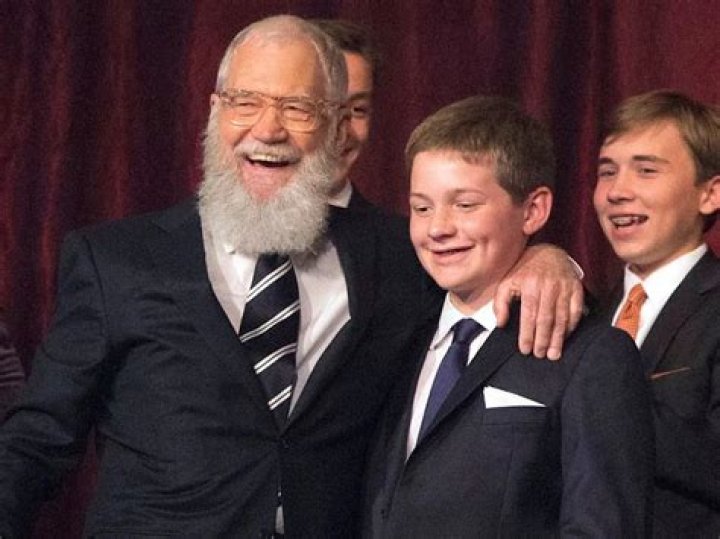How many children does David Letterman have, and how old was he when he had his son Harry?