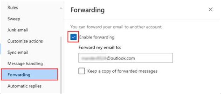 How to cancel mail forwarding