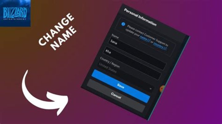 How to change blizzard name