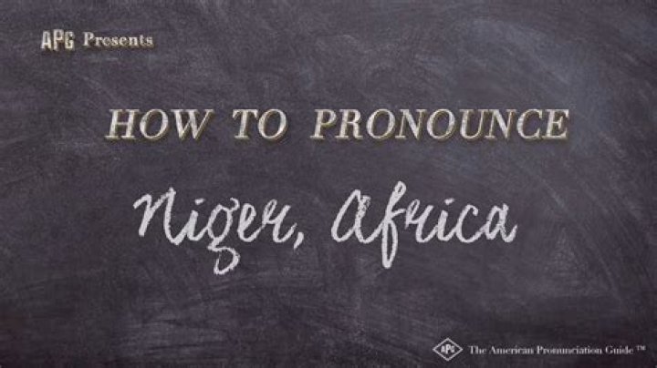 How to pronounce niger africa
