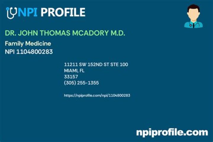 Dr. John T. McAdory, MD – Kendall, FL