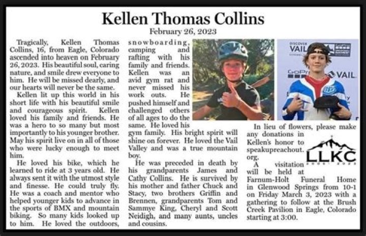 Kellen Collins Death: Obituary, Funeral Details