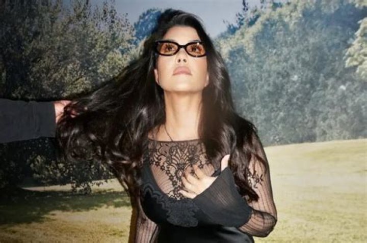 Kourtney Kardashian Flaunts Her Figure In Sheer, See-Through Top