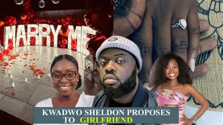 Kwadwo Sheldon Proposes Marriage To His Girlfriend In A Romantic Way