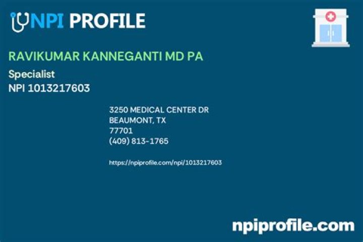 Dr. Ravikumar Kanneganti, MD – Beaumont, TX