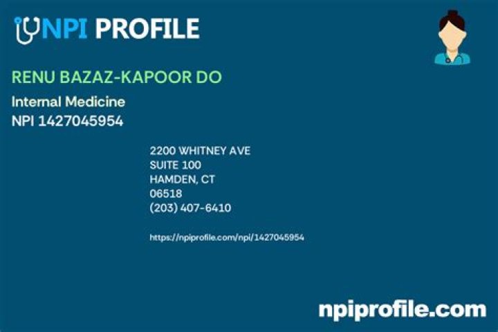 Dr. Renu Bazaz-Kapoor, DO – Meriden, CT
