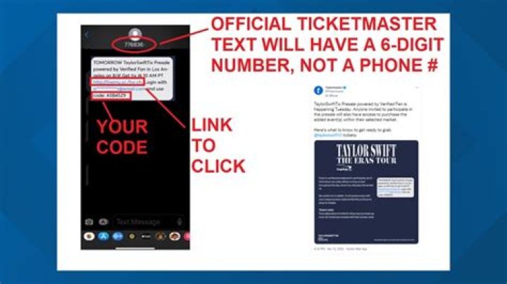 Swifties: Your text notification from Ticketmaster could be fake