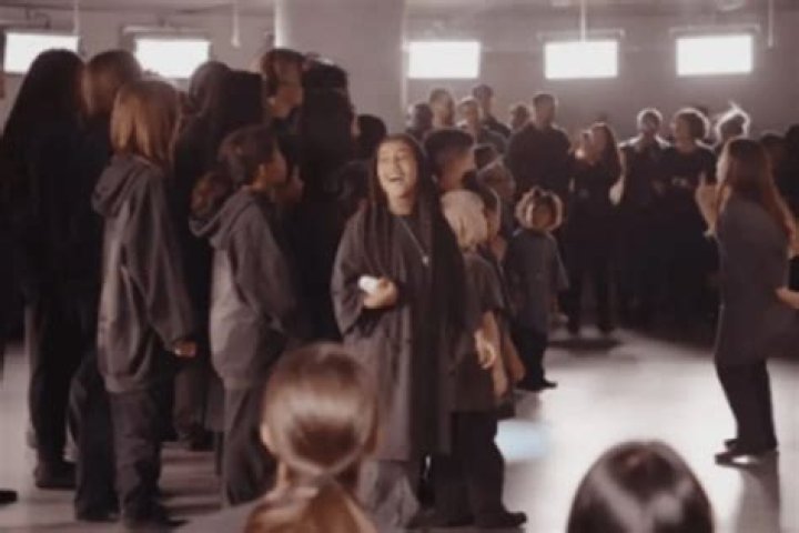 Today At The Yeezy Runway Show In Paris, North West Appeared Happy As She Sung Along With The Crowd