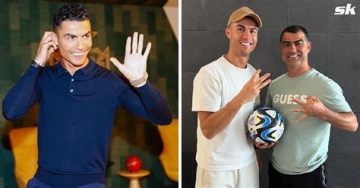 What does Cristiano Ronaldo brother Hugo Aveiro do for a living?