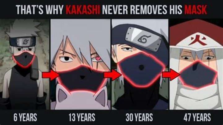 Why does Kakashi always wear a mask in ‘Naruto’ and is his face ever shown?